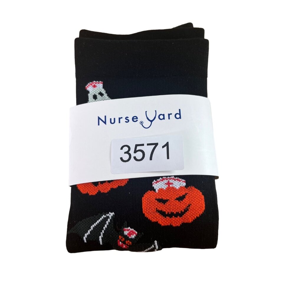 Compression Socks Stockings Womens Mens Unisex Holiday Print Pumpkin  20-30mm